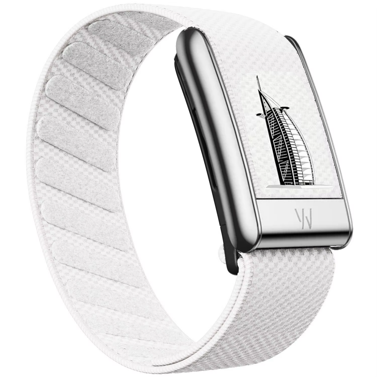 Dubai Band With Chrome Silver Hardware 5.0