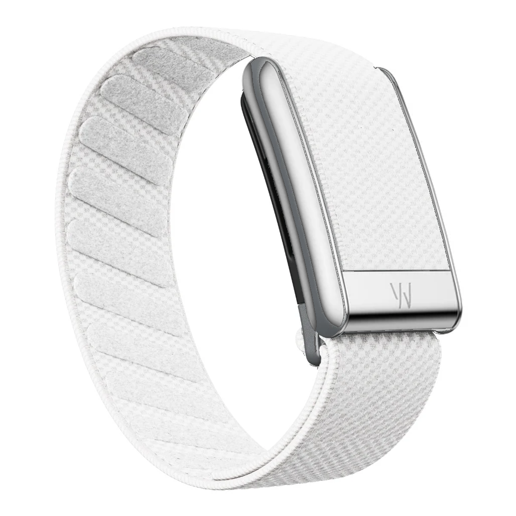 White Superknit Luxe Band Chrome silver 5.0